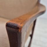 1960s, Scandinavian design, highback armchair, original condition, furniture velour, beech wood.