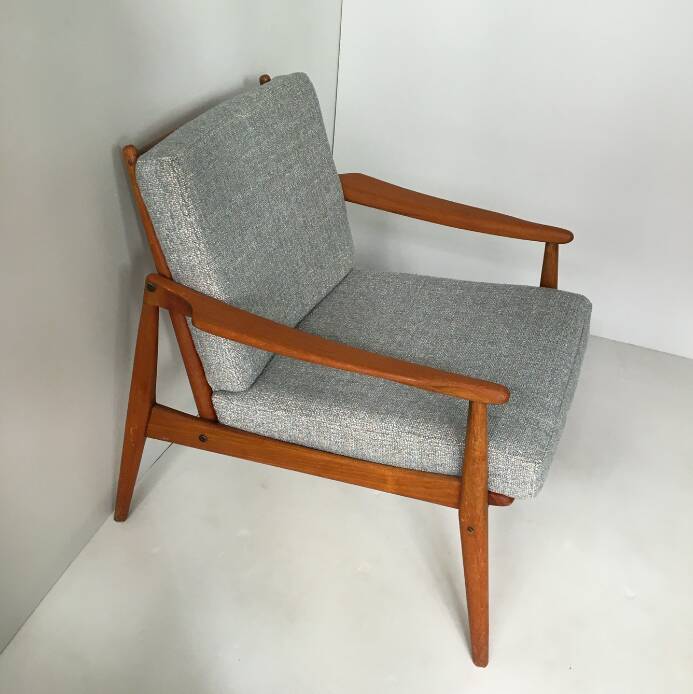 Scandinavian blue gray armchair