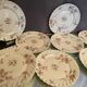 16 Limoges porcelain dessert plates signed Haviland décor Sylvie