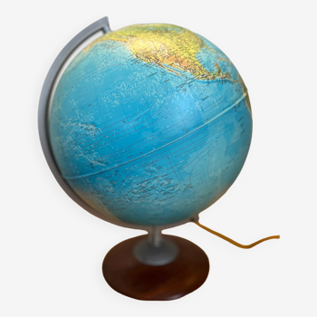 Globe terrestre lumineux vintage