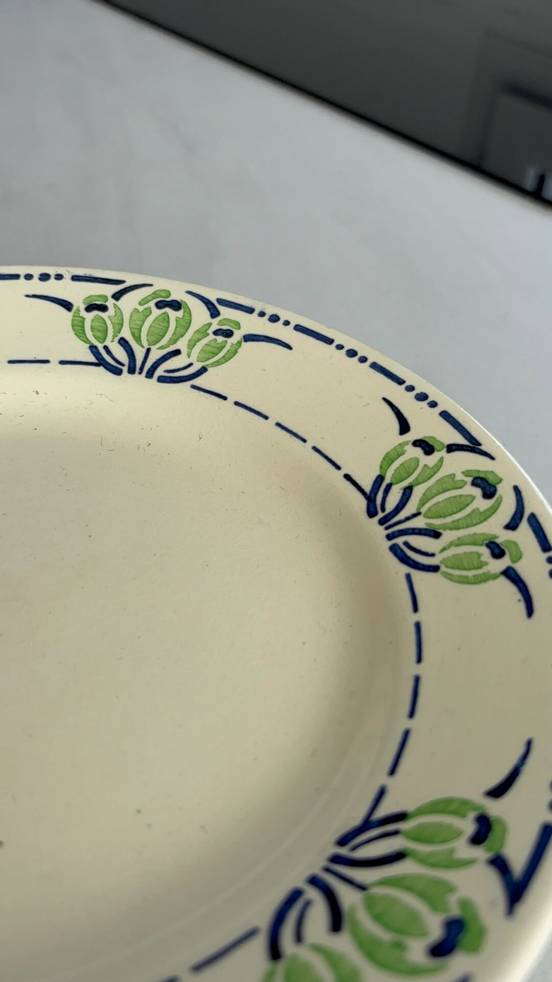 Earthenware compote H B C Choisy le Roi Spring model | Tableware Fr