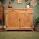 Grand Parisian buffet with billot and butterfly hinges, raw wood, 1930.