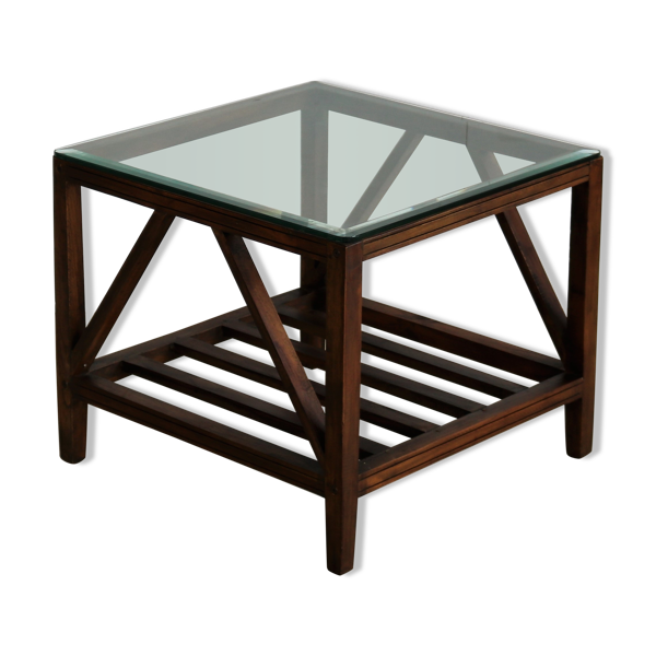 Danish Wooden Coffee Table With Glass Top Selency Danish Wooden Coffee Table With Glass, Glass Top Coffee Tables Perth Wa