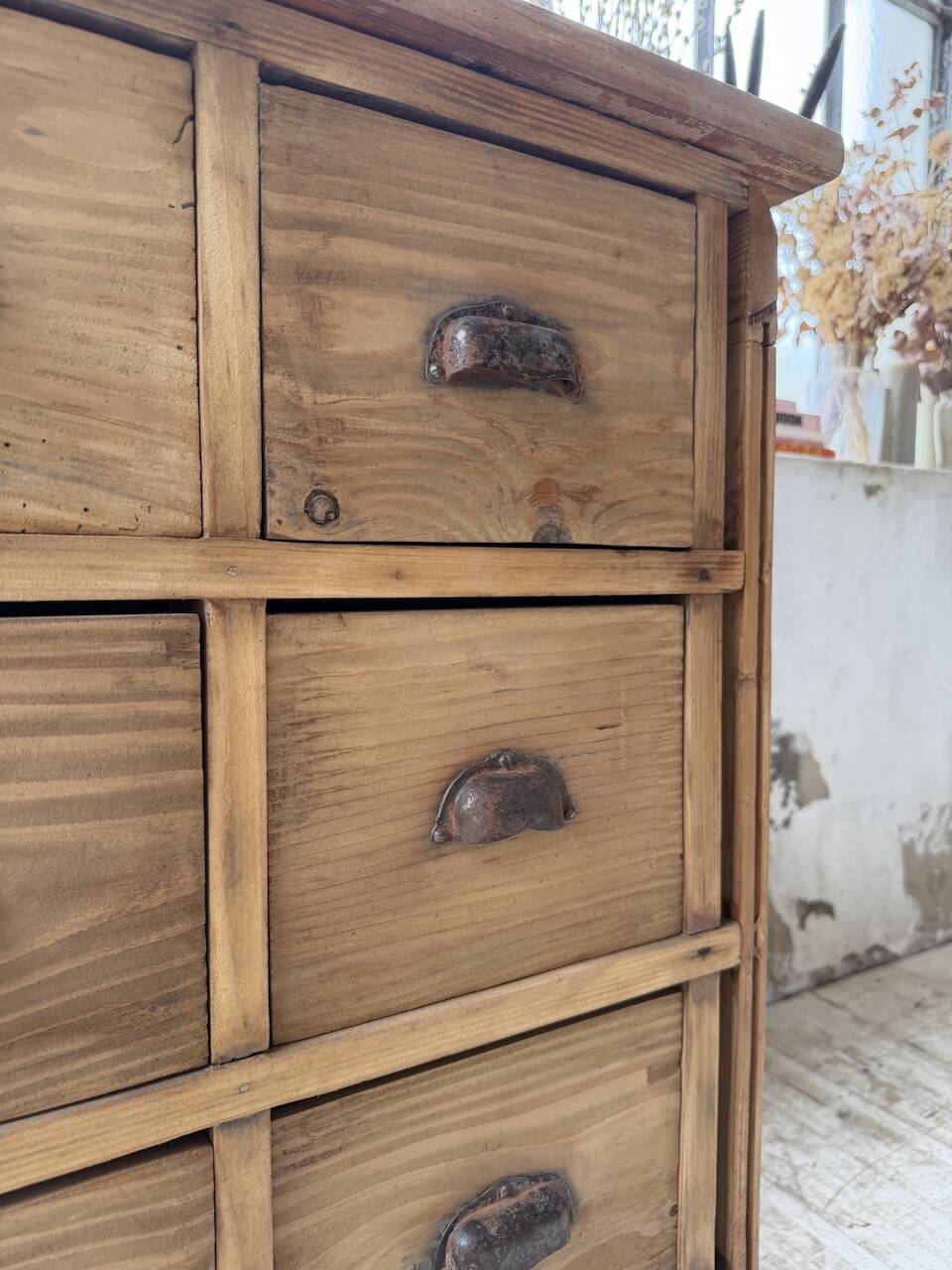 Meuble de métier pin XL années 50