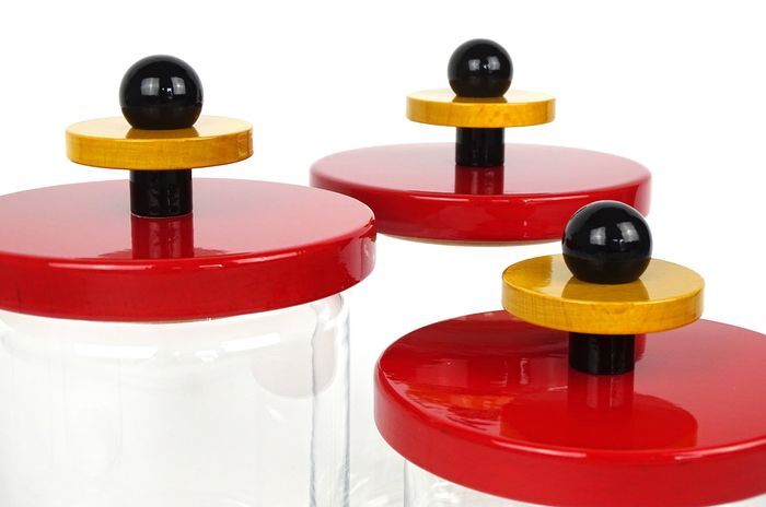 Ettore Sottsass - Alessi Twergi - Storage pots - ''Totem''