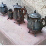 Silver metal coffee tea set