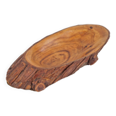 Vintage Brutalist Pine Tree Trunk Bowl, 1960s