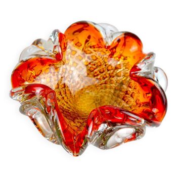 Deposit of orange and gold sommerso keys by seguso, murano glass, italy, 1970
