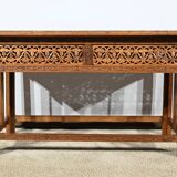 Oriental Folding Table in Exotic Wood – Early 20th Century