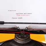 Adler Tippa Yellow Typewriter - Querty Keyboard - Works
