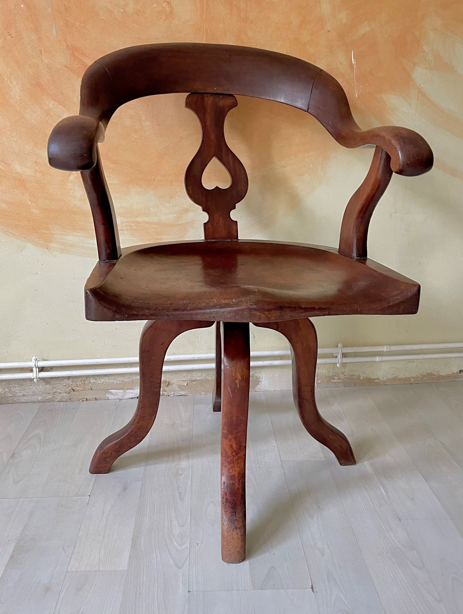 Sailor's armchair in swivel teak