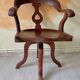 Fauteuil de marin en teck pivotant