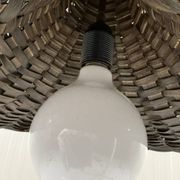 XXL rattan wicker hanging lamp 1960’s