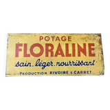 Old FLORALINE advertising plate