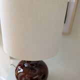 Ceramic lamp and cream lampshade