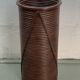 Rattan wicker bamboo pencil reed umbrella stand or basket, 1970s