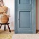 Armoire type parisienne haute étroite – Bleu Paon & Intérieur crème