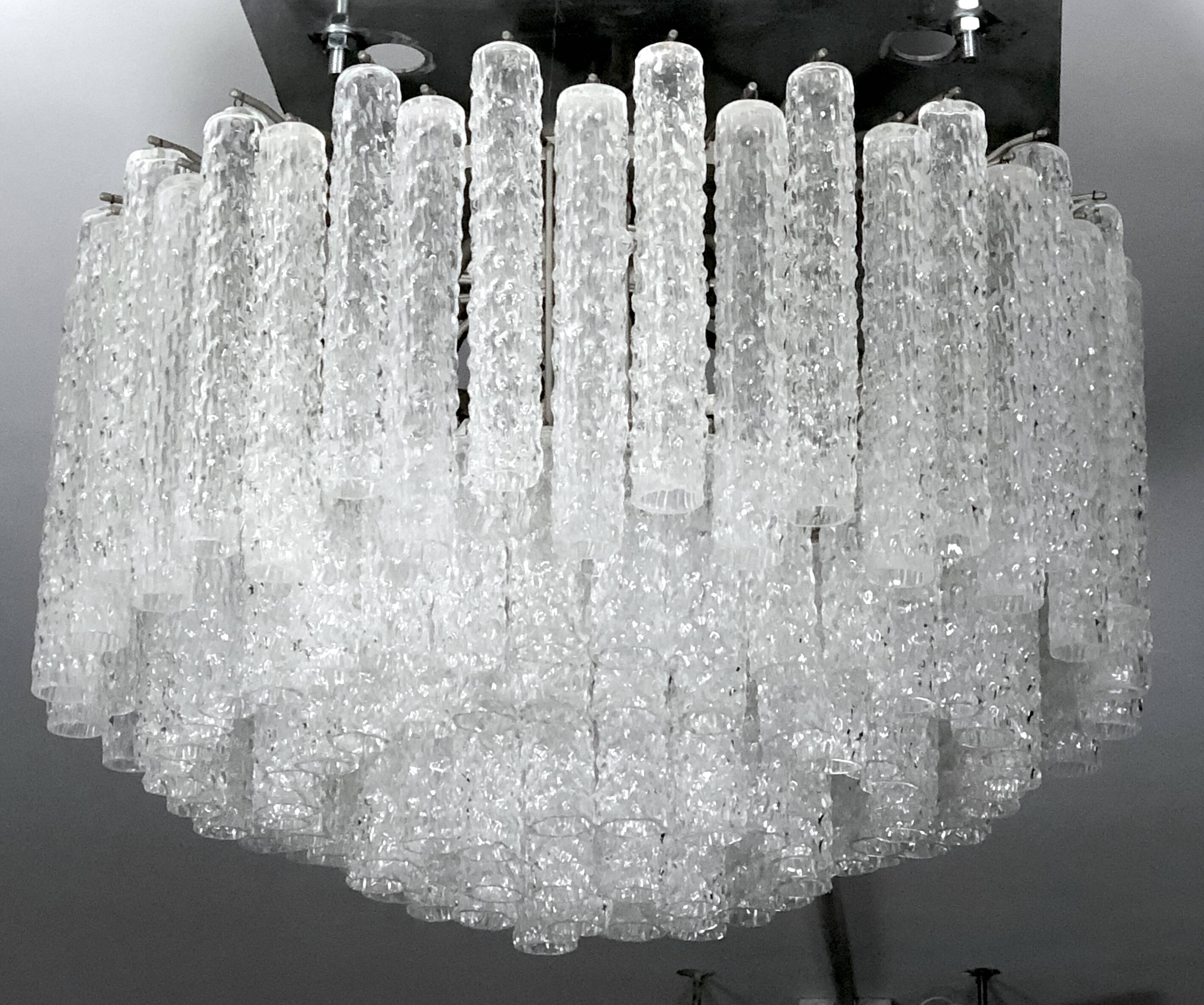 Vintage italian murano glass chandelier by Toni Zuccheri for Venini, 1960s