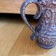 Pitcher Jean Austruy ceramic Vallauris burgundy