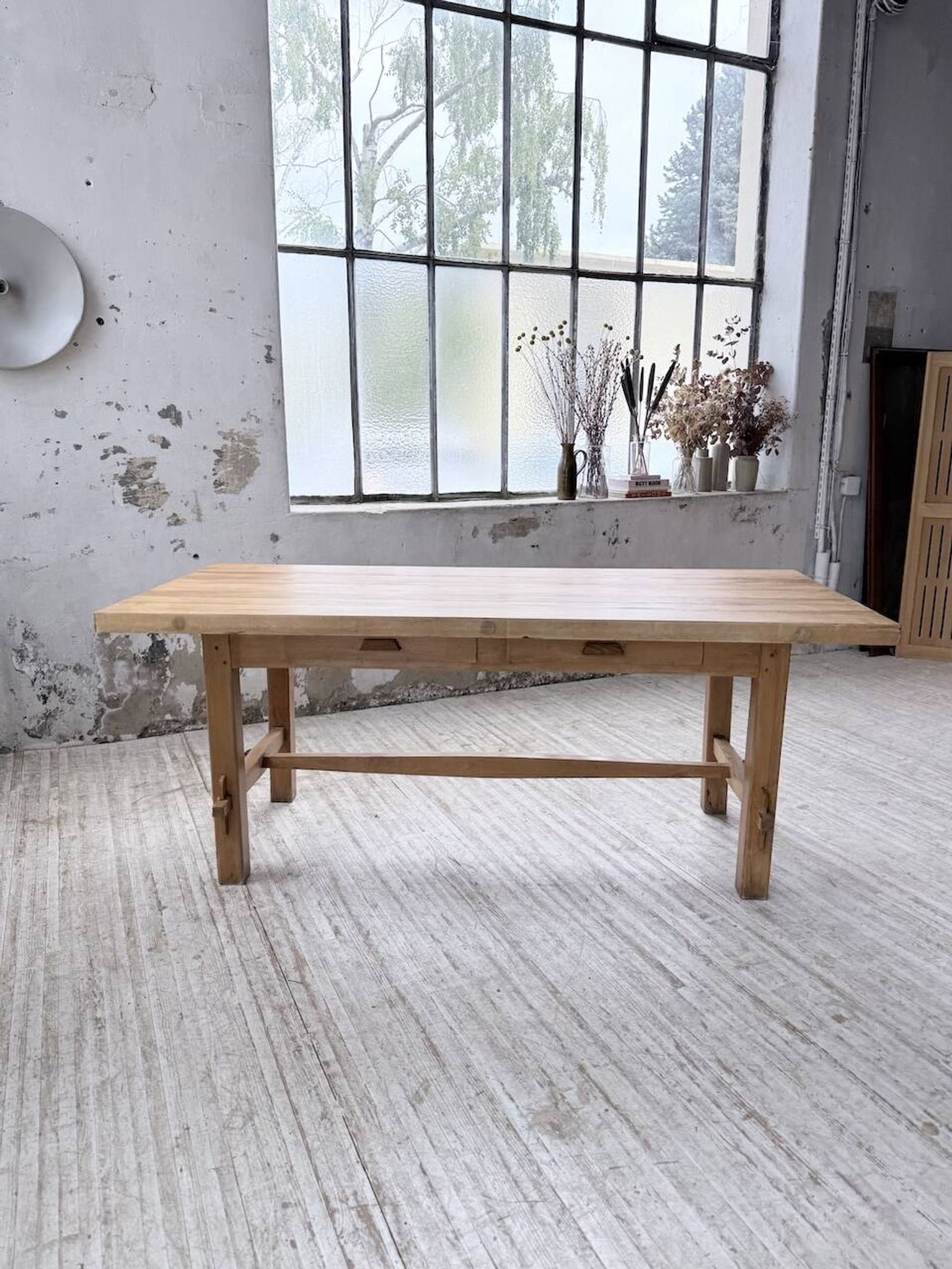 Table mobilier montagne 1950 hêtre massif