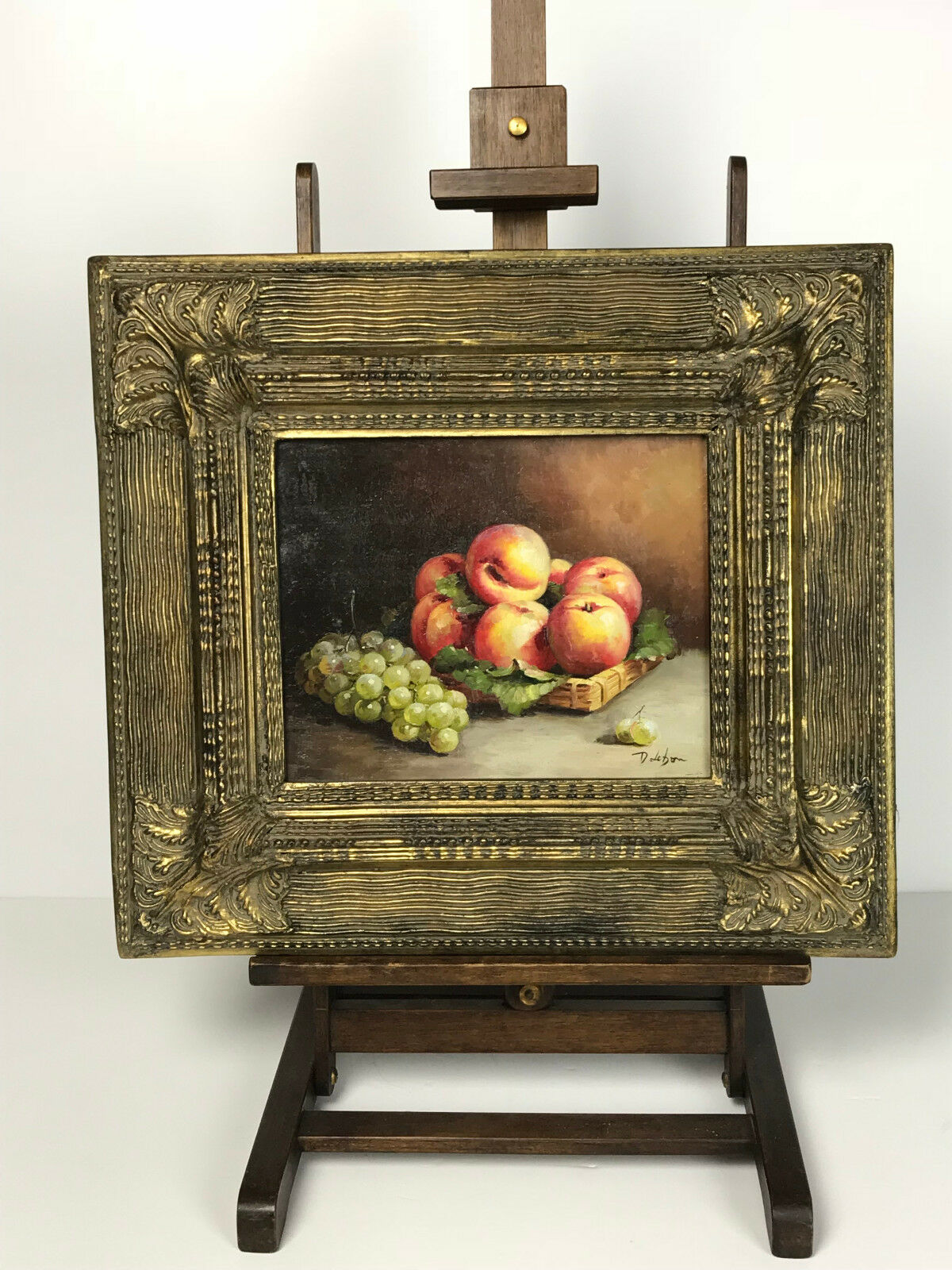 D.Lebon's oil-on-canvas still life with peaches
