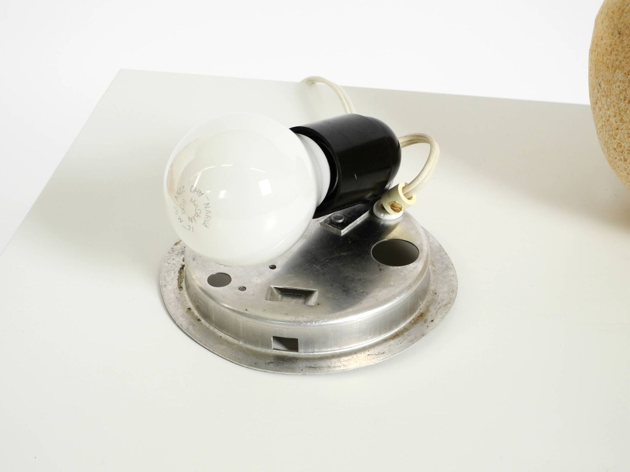Original 1970s moon rock table lamp by André Cazenave for Tecta