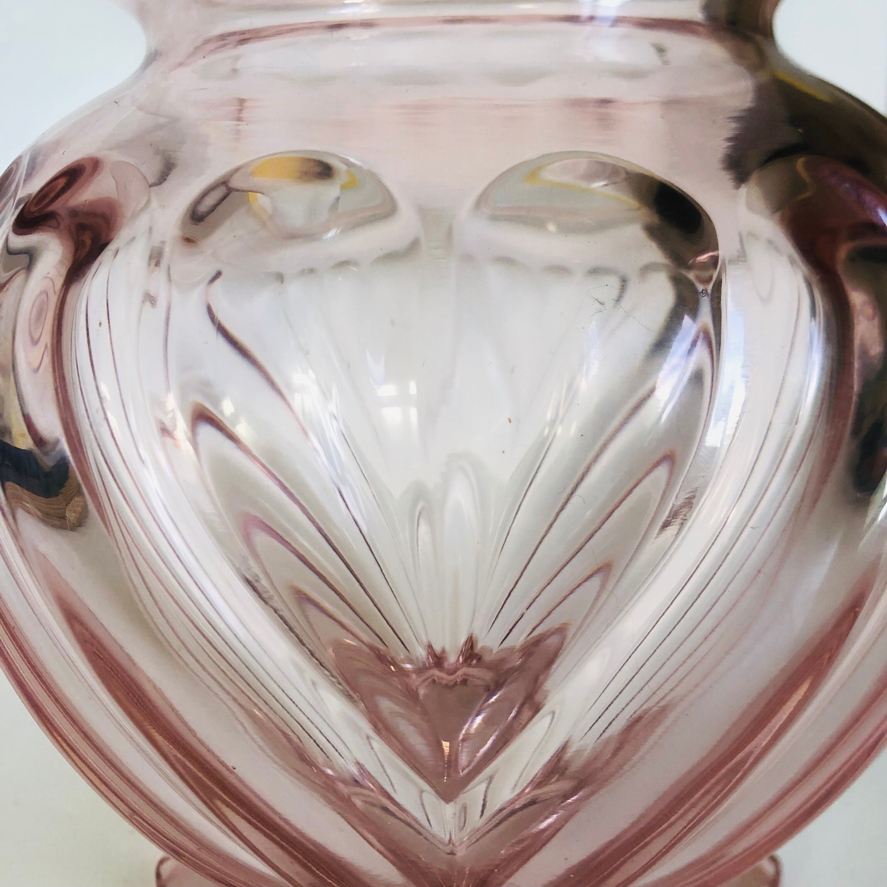 Art Deco glass vase Rosaline by Rudolf Schrötter for Inwald