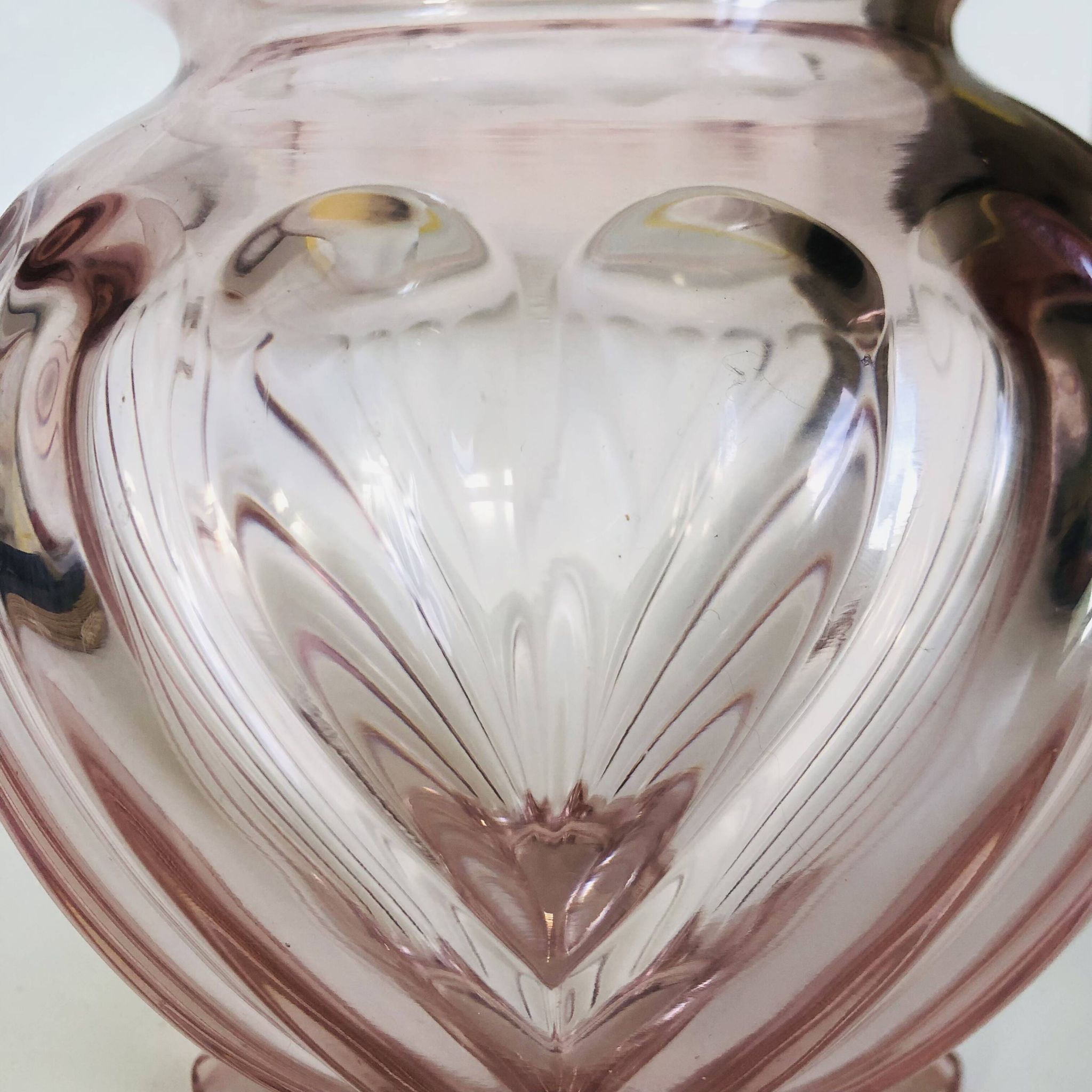 Vase en verre art déco Rosaline par Rudolf Schrötter pour Inwald
