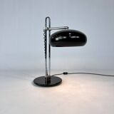 Mid Century Chrome and Brown Desk Lamp, 1960s