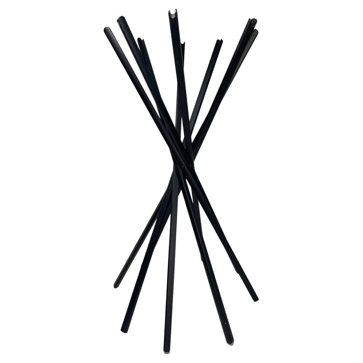 Vintage Zanotta Sciangai Adjustable Clothes Stand with Frame in Black Ash, 1973