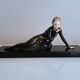 Chryselephantine sculpture signed Meneville