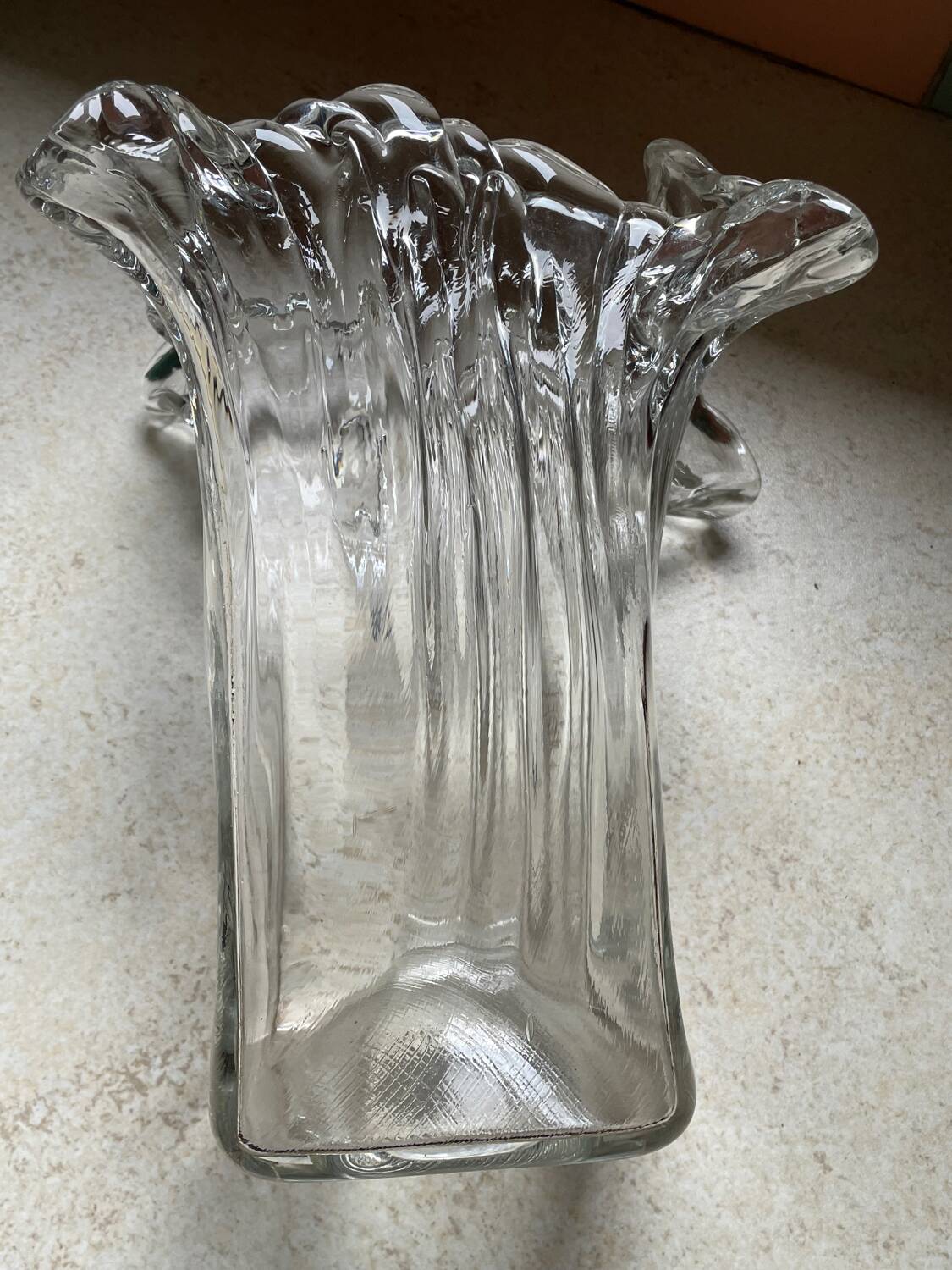 Molded glass vase