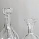 3 vases en verre épais et transparent