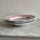 Set of three pink soup plates Fontebasso Made in Italy