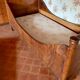 Antique Louis Philippe style sleigh bed in solid mahogany