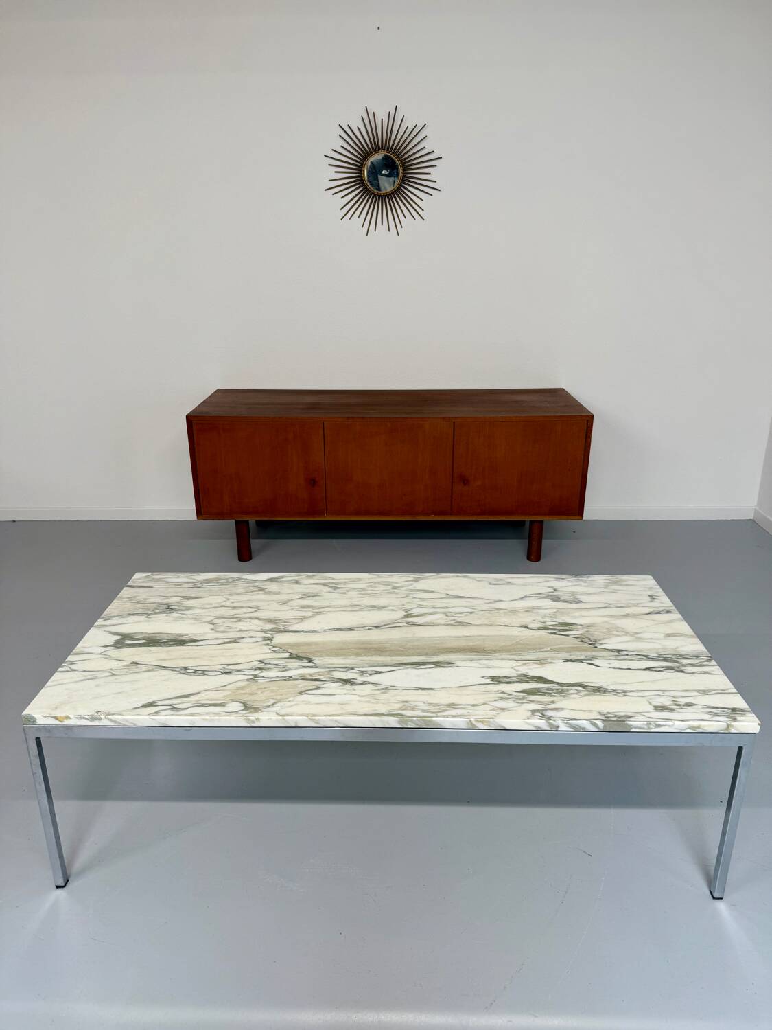 Florence Knoll 70s vintage metal marble coffee table