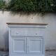 Buffet style Louis-Philippe in cherry wood – pearl grey & natural wood.