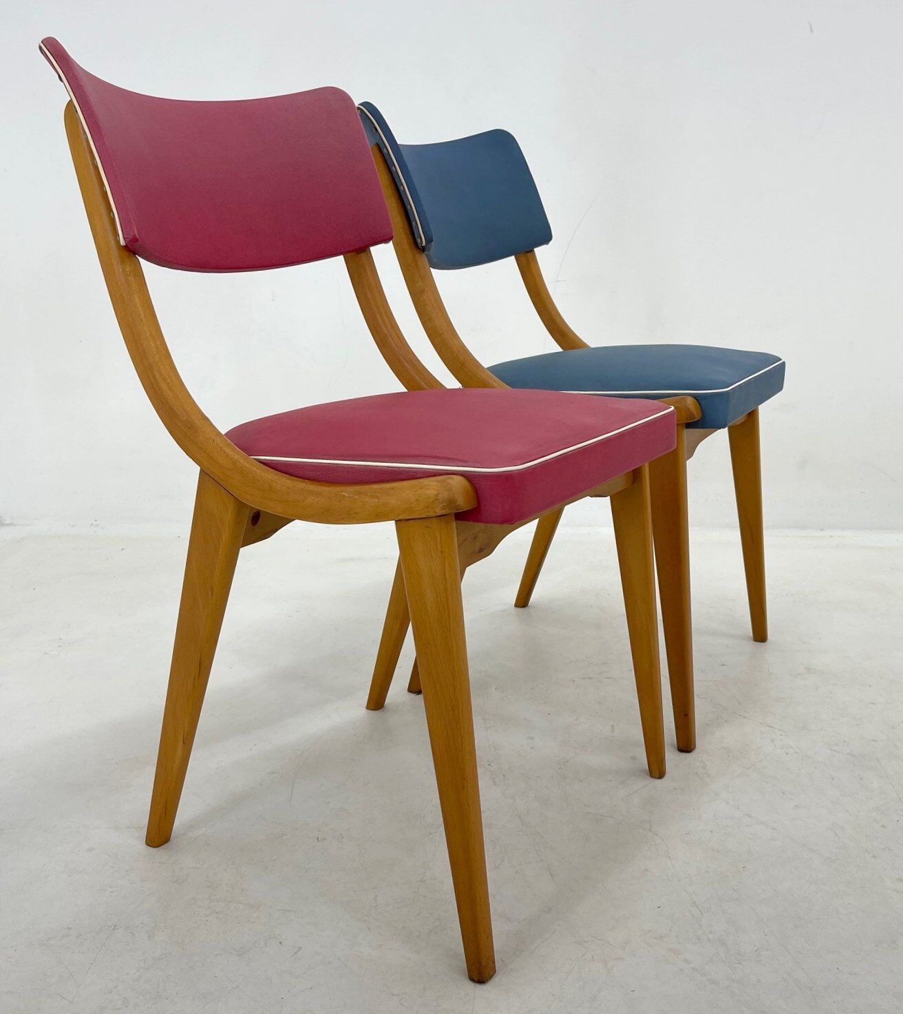 Set of 2 Colourful Vintage Chairs, Germany, 1960's