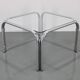 1970s Italian Glass Square Coffee Table