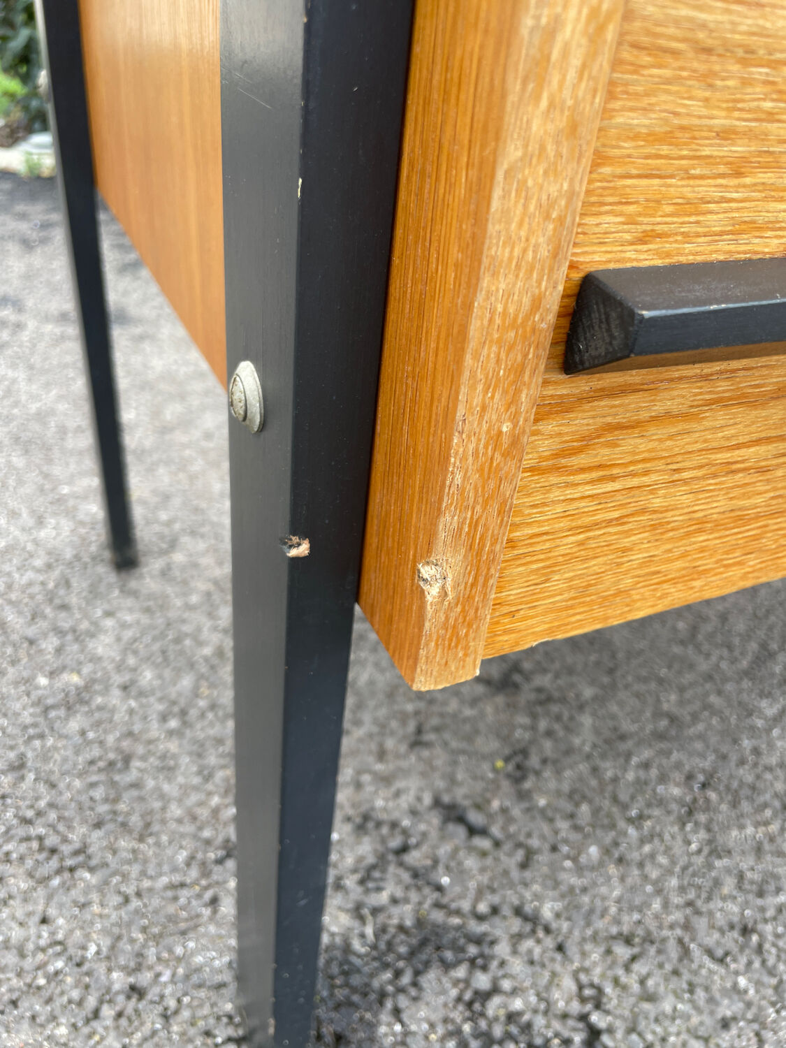 Vintage modernist desk 1950-60 wood