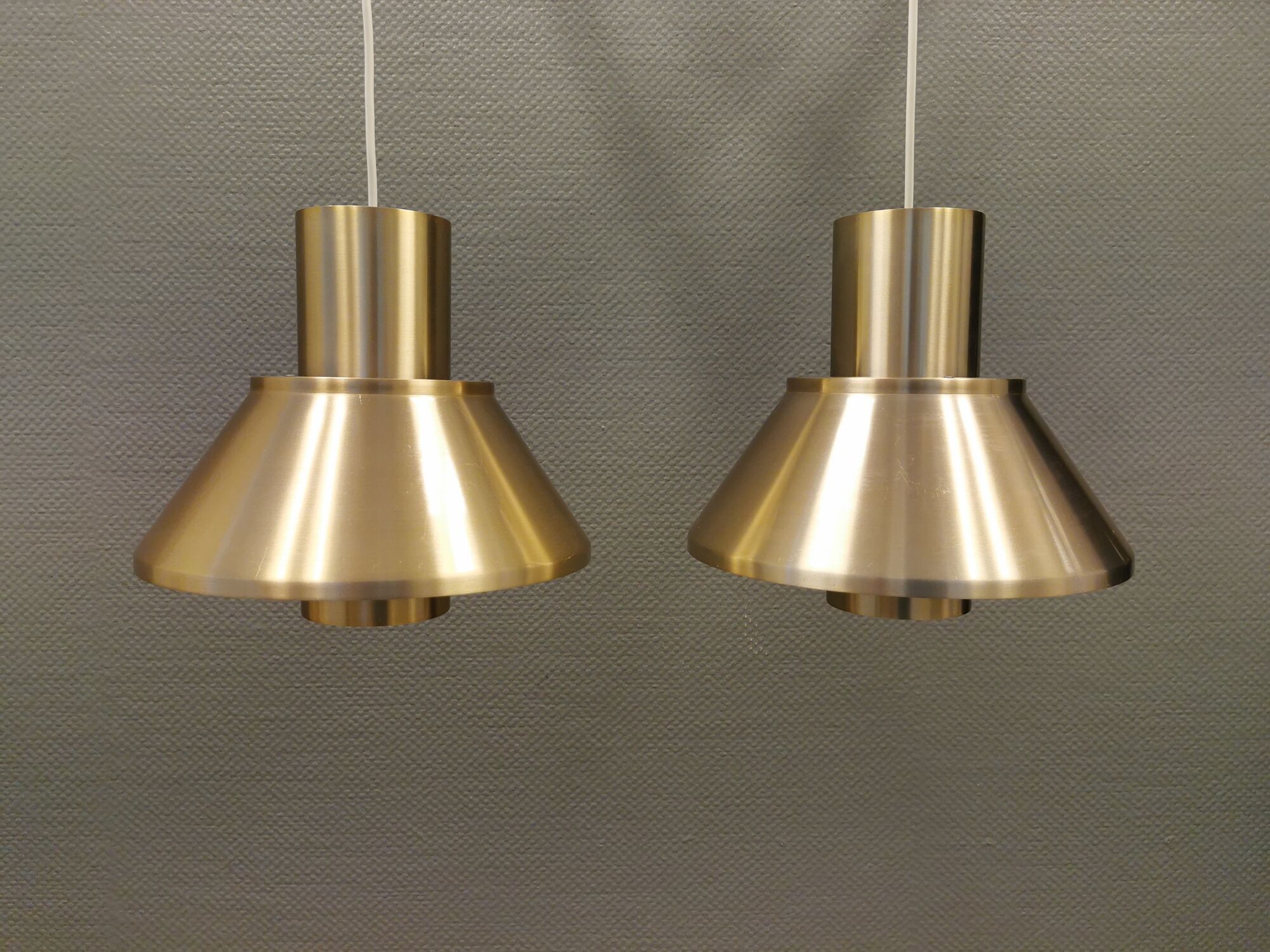 Hanging lamps, model Life, designed by Jo Hammerborg for Danish Fog & Mørup in 1977.
