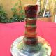 Small lamp base or candle holder in glazed earthenware, Bernard CLUNY pottery