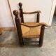 Fauteuil paillé rustique en chêne massif – Style campagne
