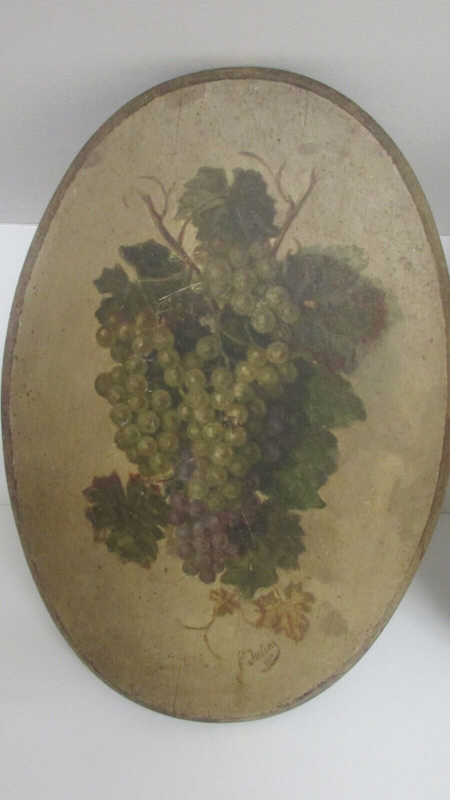 Paire de médaillons nature morte XlXe siècle