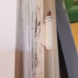 Large painted oak interior door with its hinges