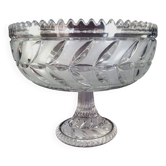 Centre de table (ou Coupe à fruits) sur pied en cristal taillé