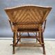 Riviera chaise longue • Art Deco • red and black rattan