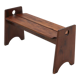 Wabi Sabi Style Stained Wooden Bench 1960s