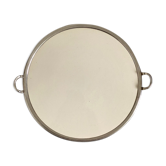 Dessous de plat Christofle métal argenté et faience de Sarreguemines
