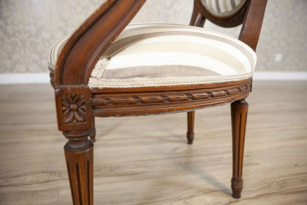 Early 19th Century Louis XVI French Walnut Armchair
